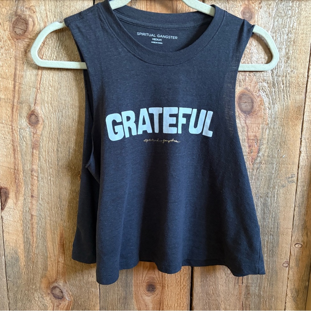 Spiritual Gangster “grateful” Muscle top - medium